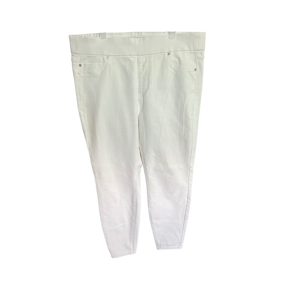 Liverpool Denim - Liverpool The Ankle Skinny White Pull On Jeans Womens 10P Petite 30 High Rise